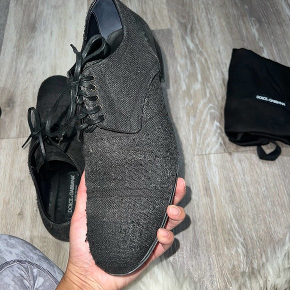 Dolce and Gabbana Black Oxford Dress Shoes Size 41.5 - Picture 6 of 8